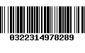 Código de Barras 0322314978289