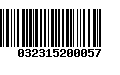 Código de Barras 032315200057