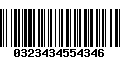 Código de Barras 0323434554346