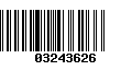 Código de Barras 03243626