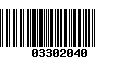 Código de Barras 03302040