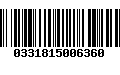 Código de Barras 0331815006360