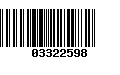 Código de Barras 03322598