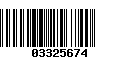 Código de Barras 03325674