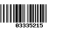 Código de Barras 03335215