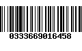 Código de Barras 0333669016458