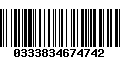 Código de Barras 0333834674742