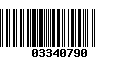 Código de Barras 03340790