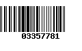 Código de Barras 03357781