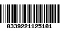 Código de Barras 0339221125101