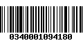 Código de Barras 0340001094180