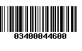 Código de Barras 03400044600