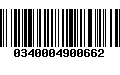 Código de Barras 0340004900662