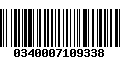 Código de Barras 0340007109338