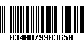 Código de Barras 0340079903650