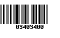 Código de Barras 03403400