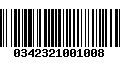 Código de Barras 0342321001008