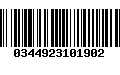 Código de Barras 0344923101902