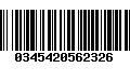 Código de Barras 0345420562326