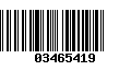 Código de Barras 03465419