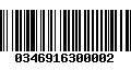 Código de Barras 0346916300002