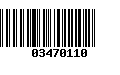 Código de Barras 03470110