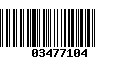 Código de Barras 03477104