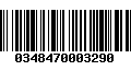 Código de Barras 0348470003290