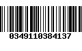 Código de Barras 0349110384137