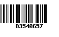 Código de Barras 03540657