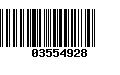 Código de Barras 03554928