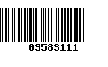 Código de Barras 03583111