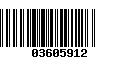 Código de Barras 03605912