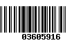 Código de Barras 03605916