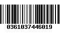 Código de Barras 0361037446019