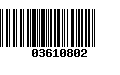 Código de Barras 03610802