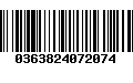 Código de Barras 0363824072074