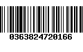 Código de Barras 0363824720166