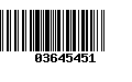 Código de Barras 03645451