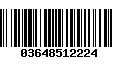 Código de Barras 03648512224