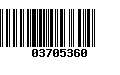 Código de Barras 03705360