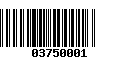 Código de Barras 03750001