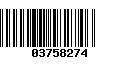 Código de Barras 03758274