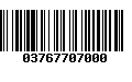 Código de Barras 03767707000