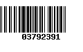 Código de Barras 03792391