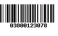 Código de Barras 03800123078