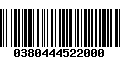 Código de Barras 0380444522000