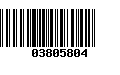 Código de Barras 03805804