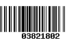 Código de Barras 03821802