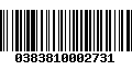 Código de Barras 0383810002731
